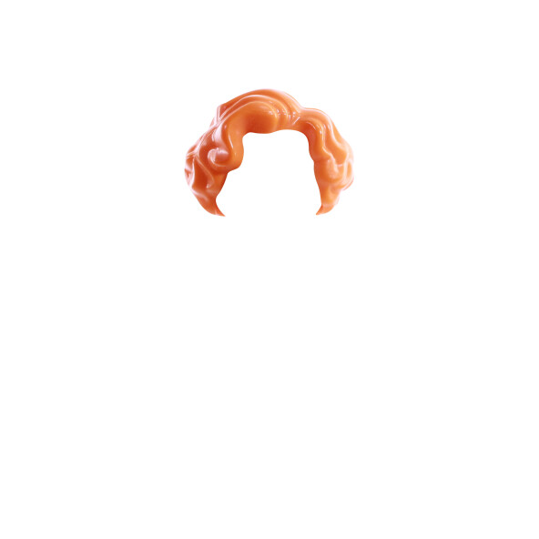 Haare, weiblich, kurz, Welle, Seitenscheitel, orange