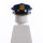 LEGO Mütze, Polizeimütze, dunkelblau/schwarz mit Wappen