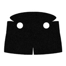 Custom Trenchcoat für Minifigur, mit Fellfutter, schwarz