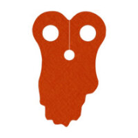 Custom Umhang f&uuml;r Minifigur, zerfetzt, orange