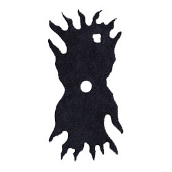 Custom Umhang, Dementor für Minifigur, zerfetzt, schwarz
