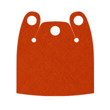 Custom Umhang für Minifigur, Schulterbedeckend, orange