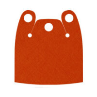 Custom Umhang f&uuml;r Minifigur, Schulterbedeckend, orange