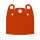 Custom Umhang für Minifigur, Schulterbedeckend, orange