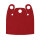 Custom Umhang für Minifigur, Schulterbedeckend, rot