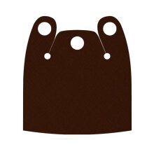 Custom Umhang für Minifigur, Schulterbedeckend, dunkelbraun