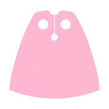 Custom Standard-Umhang für Minifigur, rosa
