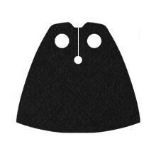 Custom Standard-Umhang für Minifigur, kurz, schwarz