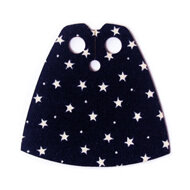 Custom Standard-Umhang mit Sternen für Minifigur, dunkelblau