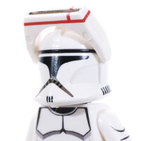 Custom Binocular Visor P1, Commando, weiß / dunkelrot