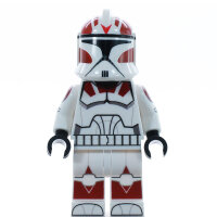 Custom Minifigur - Clone Trooper Phase 1, Rocket, dark red
