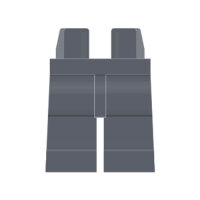LEGO Beine plain, flat silver