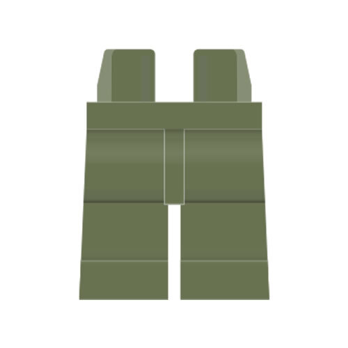 LEGO Beine plain, olive grün