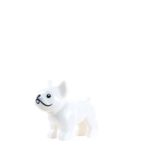 LEGO Hund Bulldogge, wei&szlig;