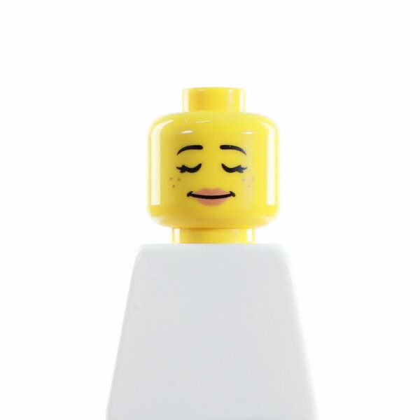 LEGO Kopf, gelb, strahlendes L&auml;cheln, zweiseitig,...