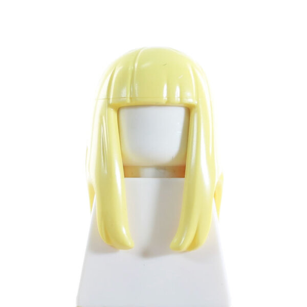 Haare, weiblich, lang, glatt, offen, goldblond