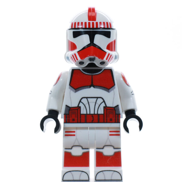 Custom Minifigur - Clone Shock Trooper, rot, realistic Helmet